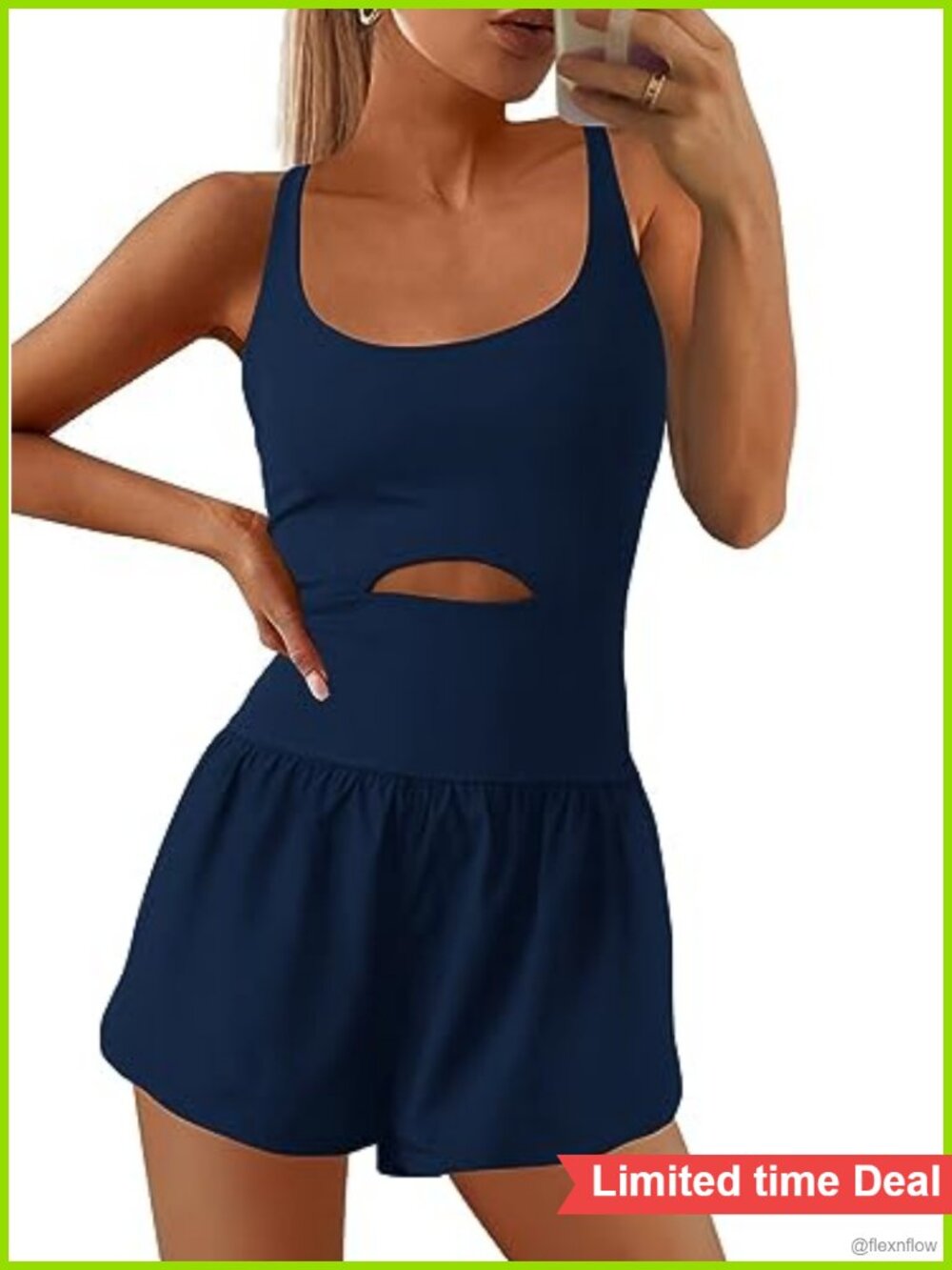 Womens Athletic Romper Built in Bra Sleeveless Cross Back Workout One Piece